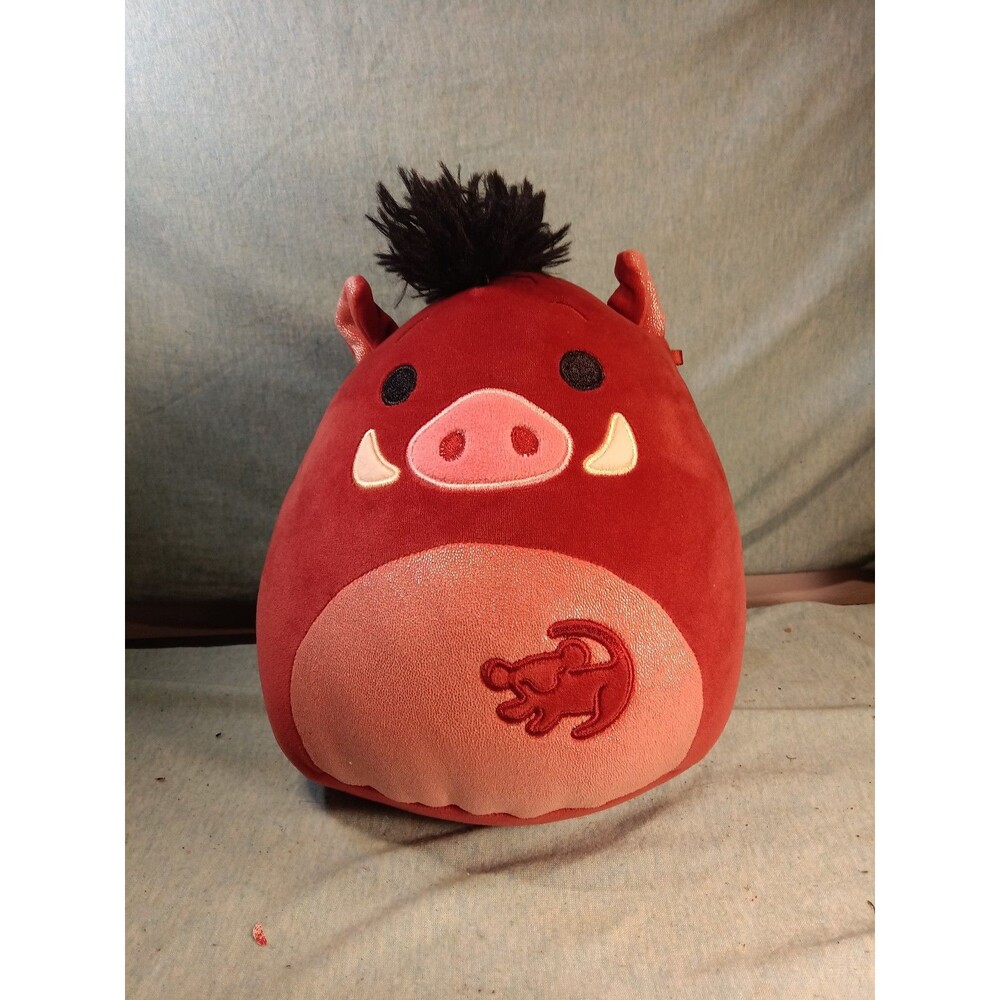 Disney Lion King Pumbaa Squishmallow Plush Stuffed Animal Shiny Glitter 12"